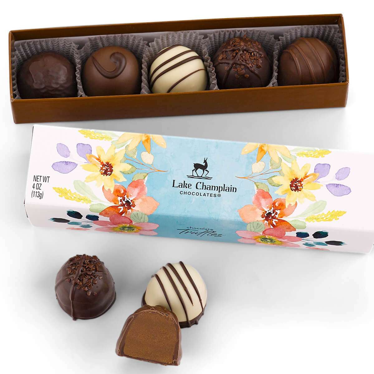 individual truffle boxes Individual truffle box with cavity insert holding one chocolate