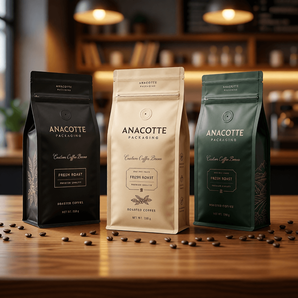 Flat Bottom Coffee Bag with Valve Flat Bottom Coffee Bag with Valve