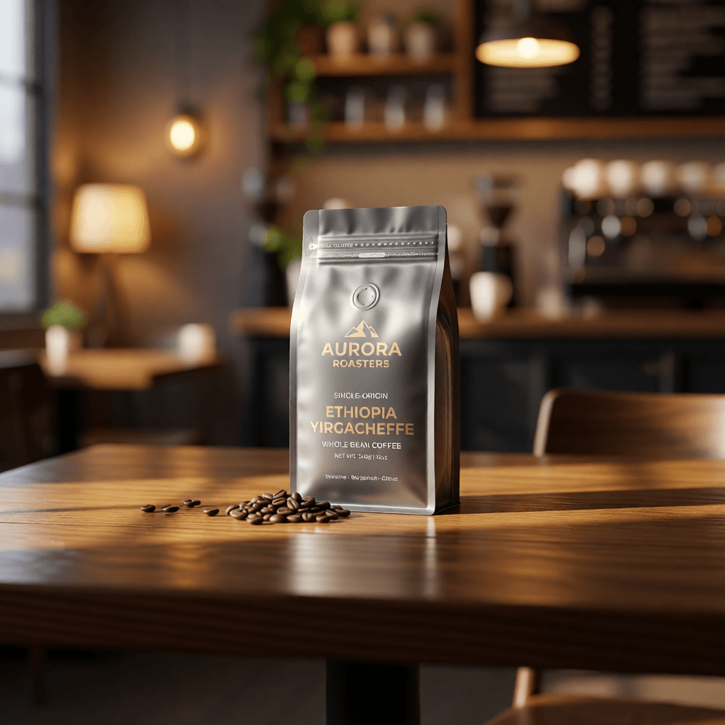 Flat Bottom Coffee Bag with Valve 2 Flat Bottom Coffee Bag with Valve